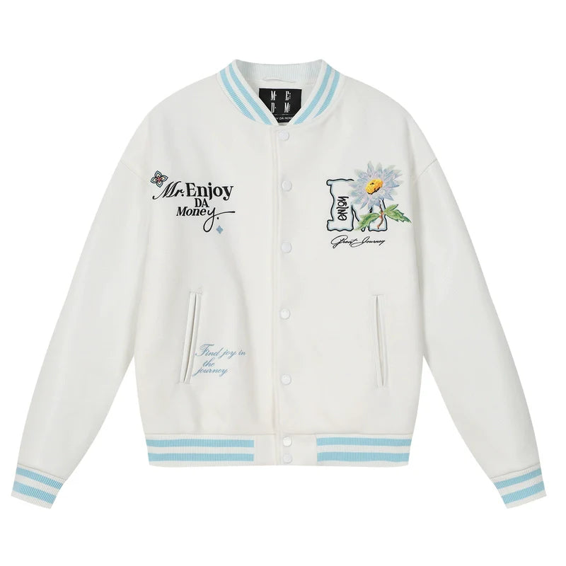 MEDM Daisy Floral Varsity Jacket