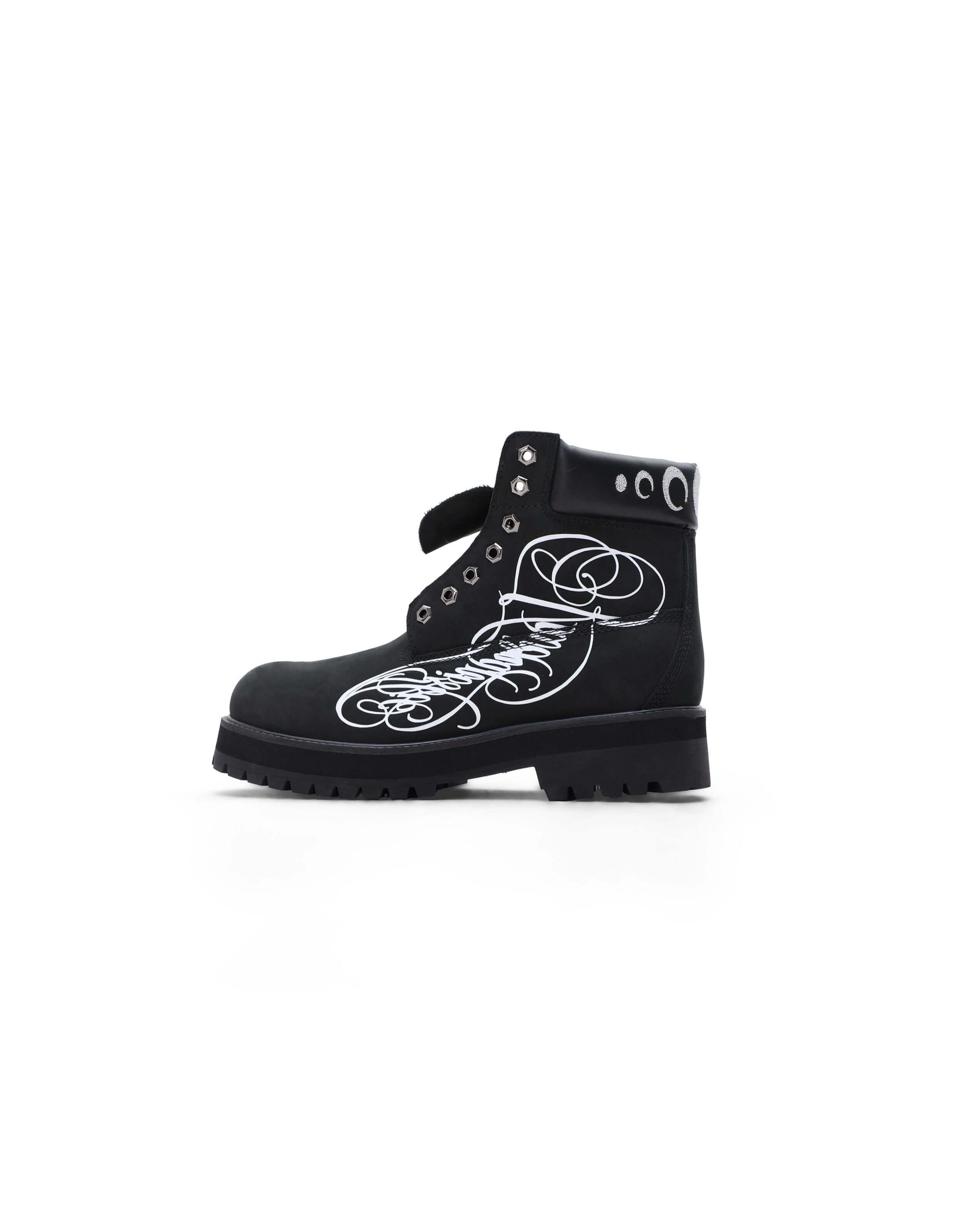 KARMANISTIC Nubuck Leather Embroidered Work Boots