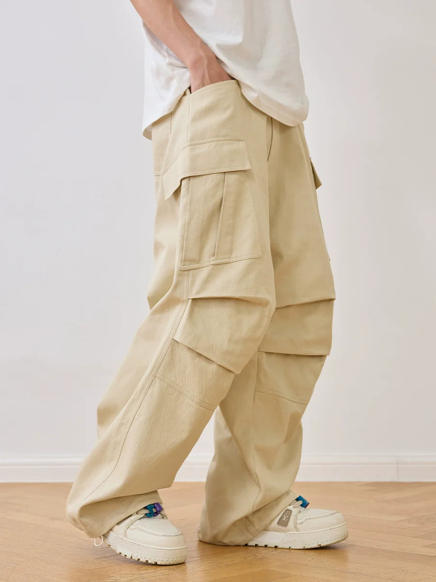 Harsh and Cruel Pleated Paratrooper Work Cargo Pants