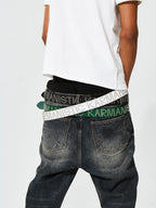 KARMANISTIC Punk Studded Logo Belt