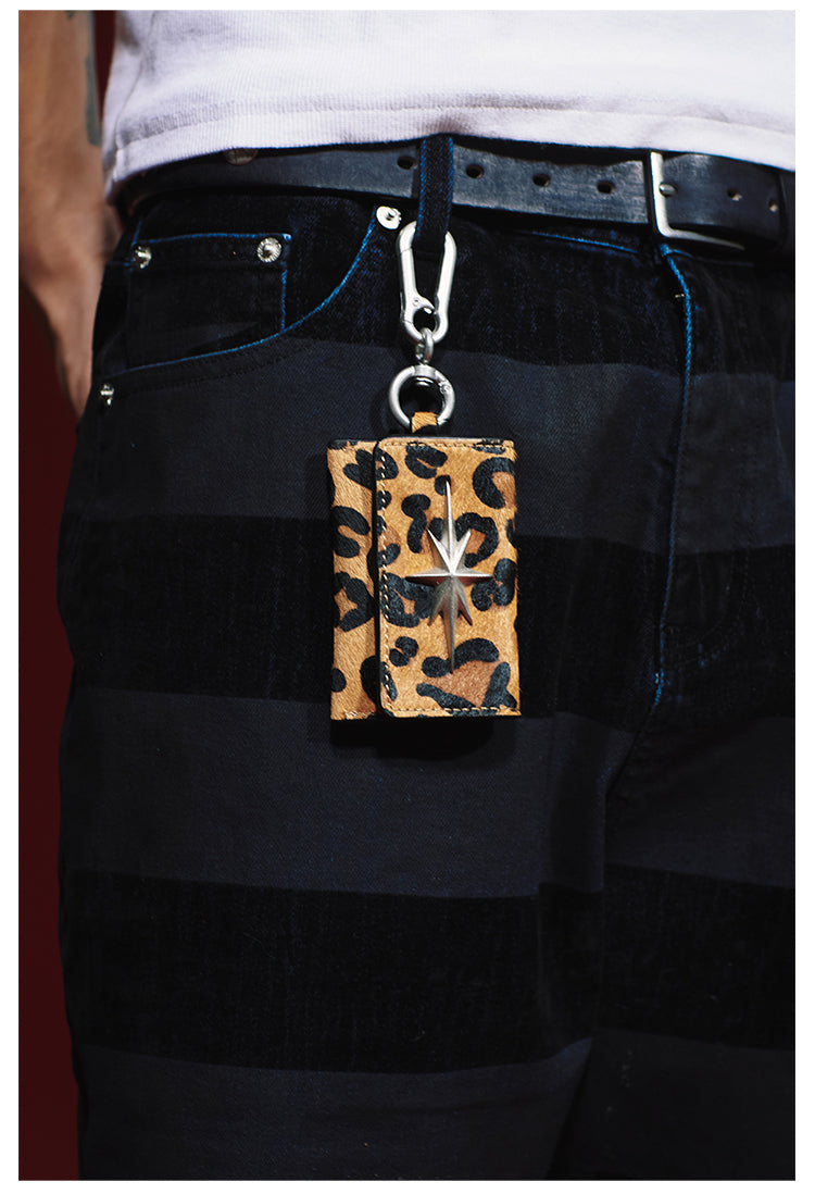 Remedy Metal Studded Keychain Coin Card Leather Wallet