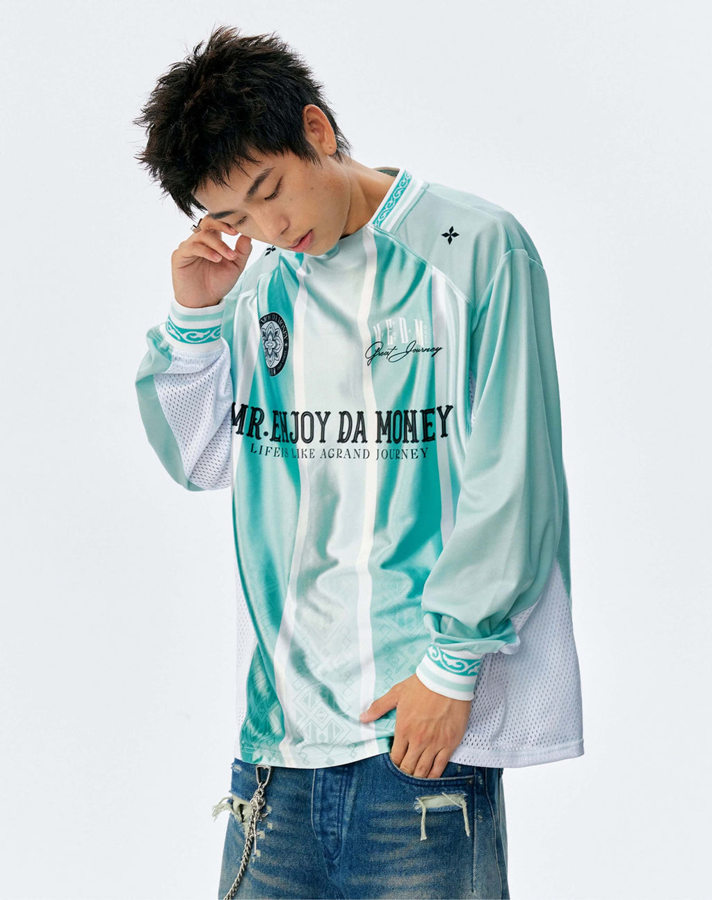 MEDM Ethnic Pattern Long Sleeve Jersey