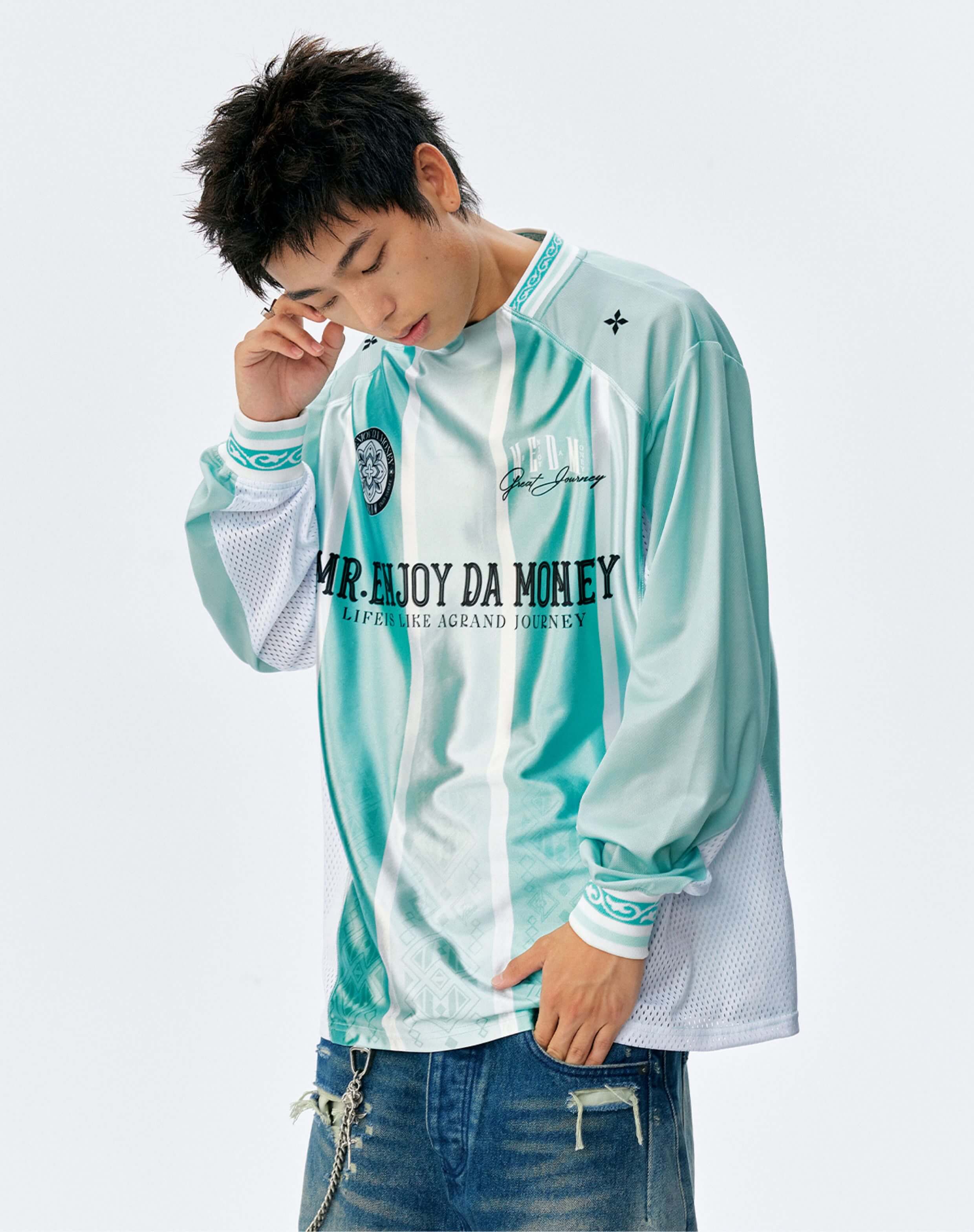 MEDM Ethnic Pattern Long Sleeve Jersey