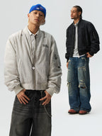 MEDM Crinkled Nylon MA-1 Bomber Jacket
