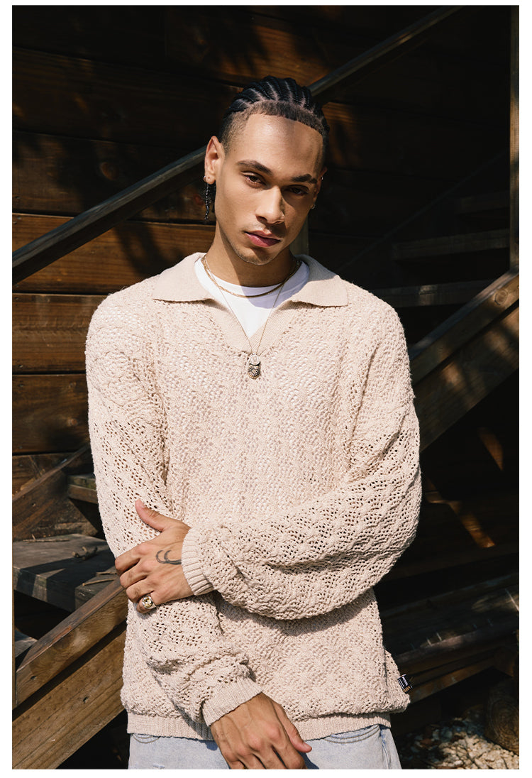 Remedy Mesh Polo Knit Sweater