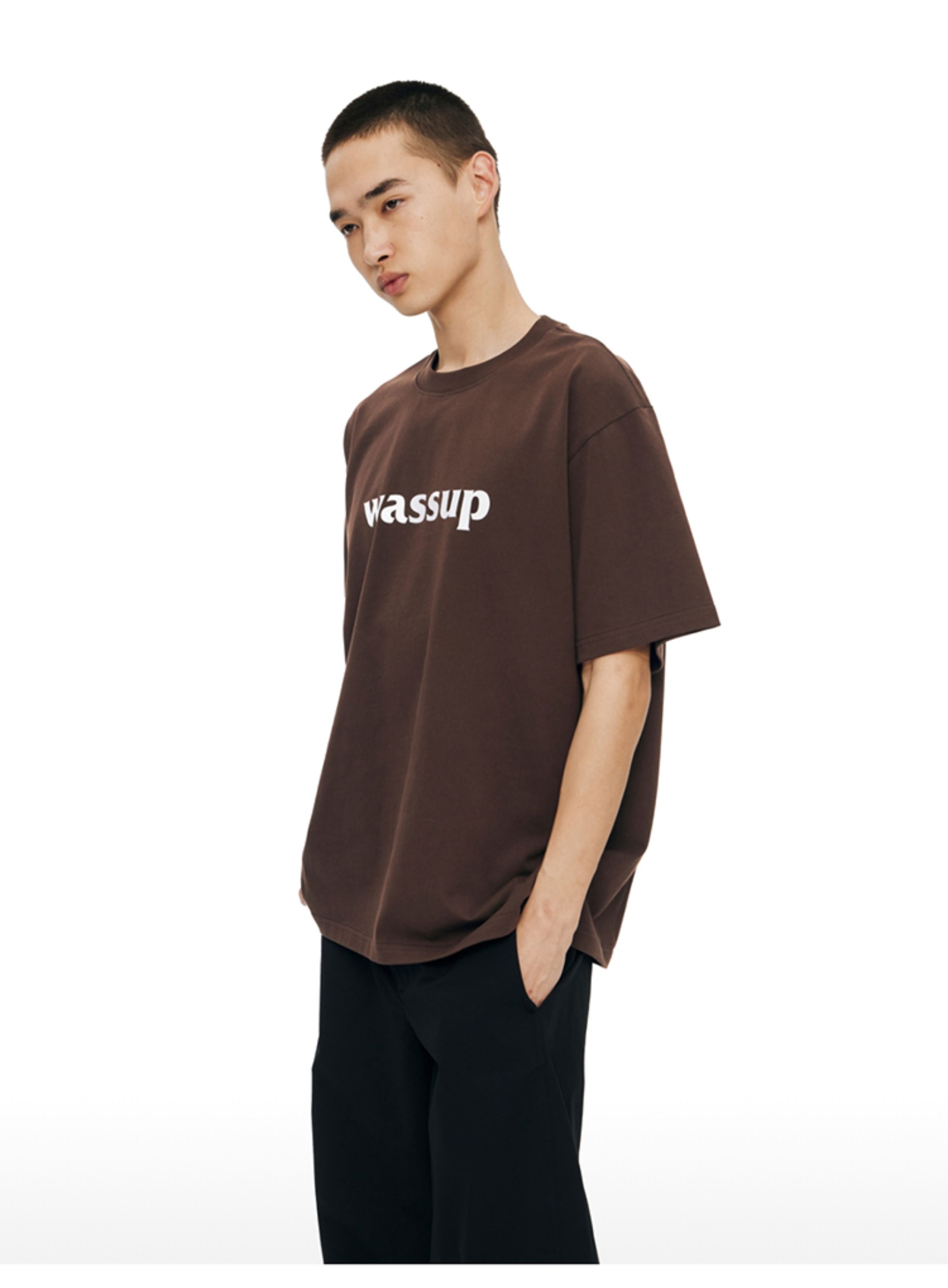 Wassup House Big Logo Print Basic Tee