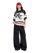 F3F Select Football Print Color Block Mesh Short Sleeve Jersey