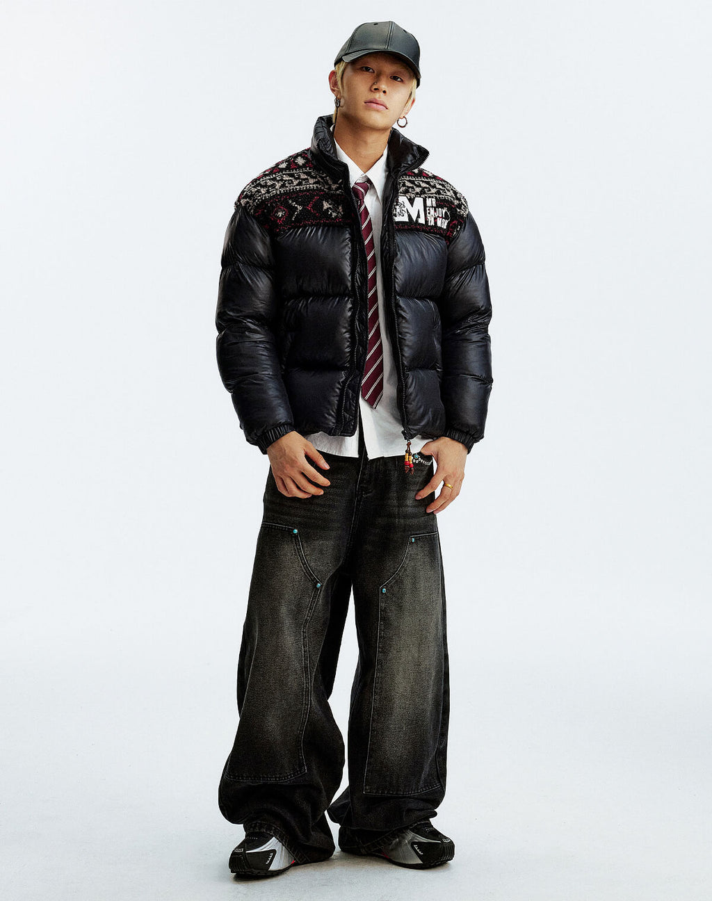 MEDM Ethnic Patchwork Puffer Jacket