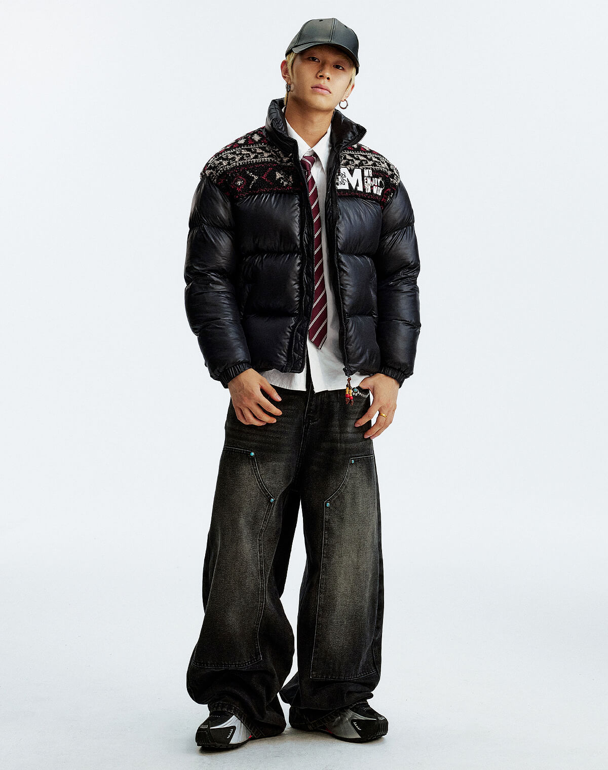 MEDM Ethnic Patchwork Puffer Jacket