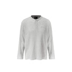 S45 Waffle Henley Neck Long Sleeve Tee
