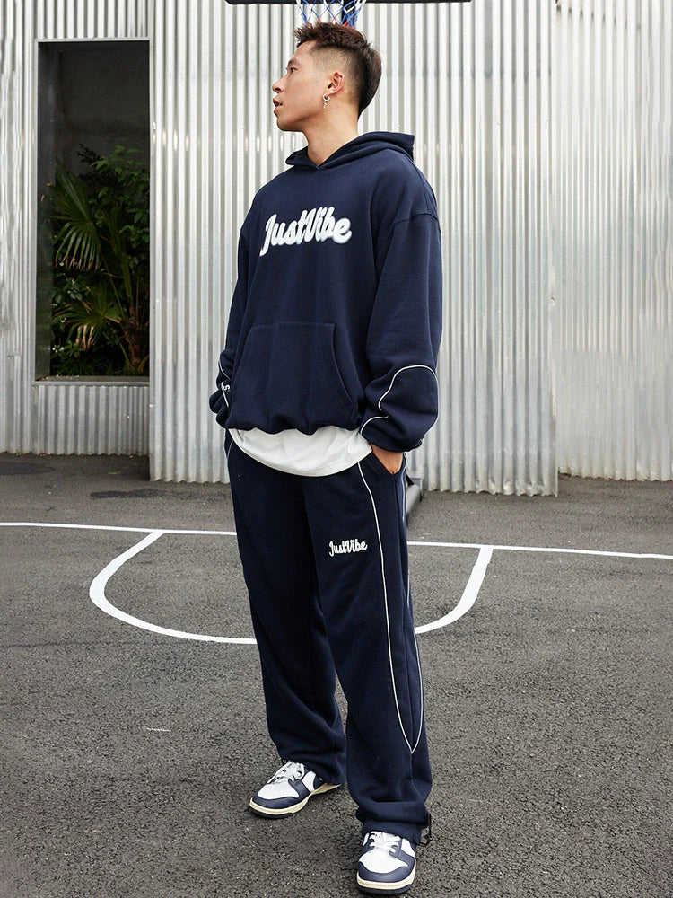JUST VIBE Phantom Logo Reflective Line Hoodie