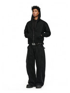 ANTIDOTE Leopard Print Lined Double-Zip Hoodie
