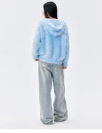 MEDM Mohair Hooded Zip Up Jacket