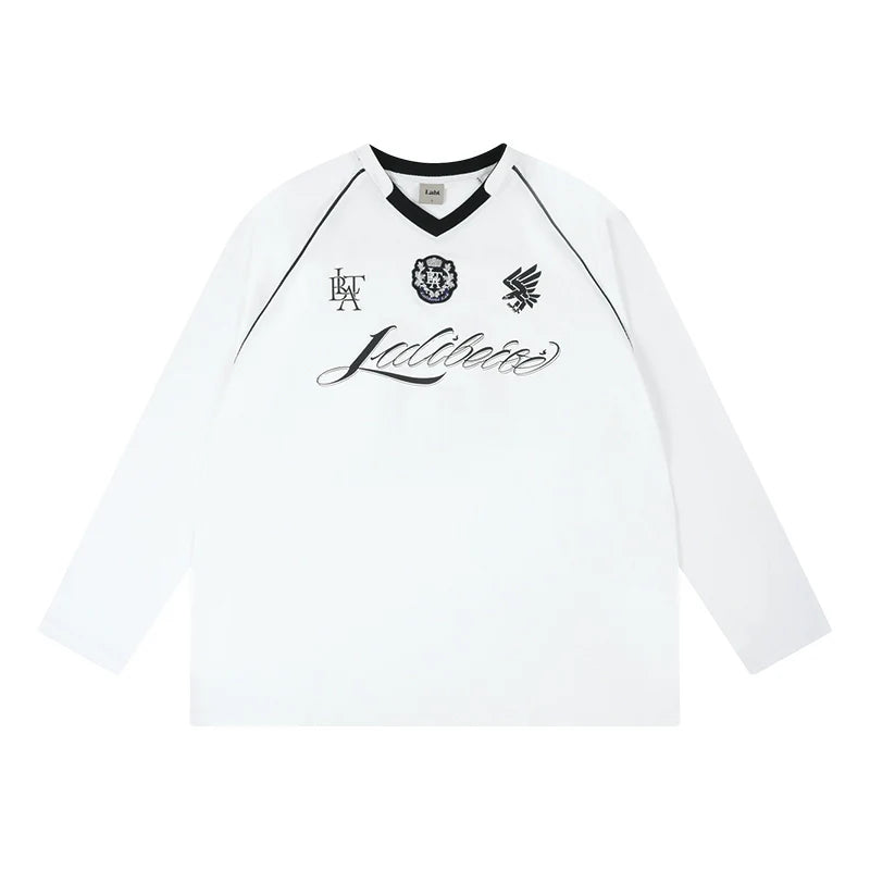 Labt Emblem Patch Mesh Long Sleeve Soccer Jersey