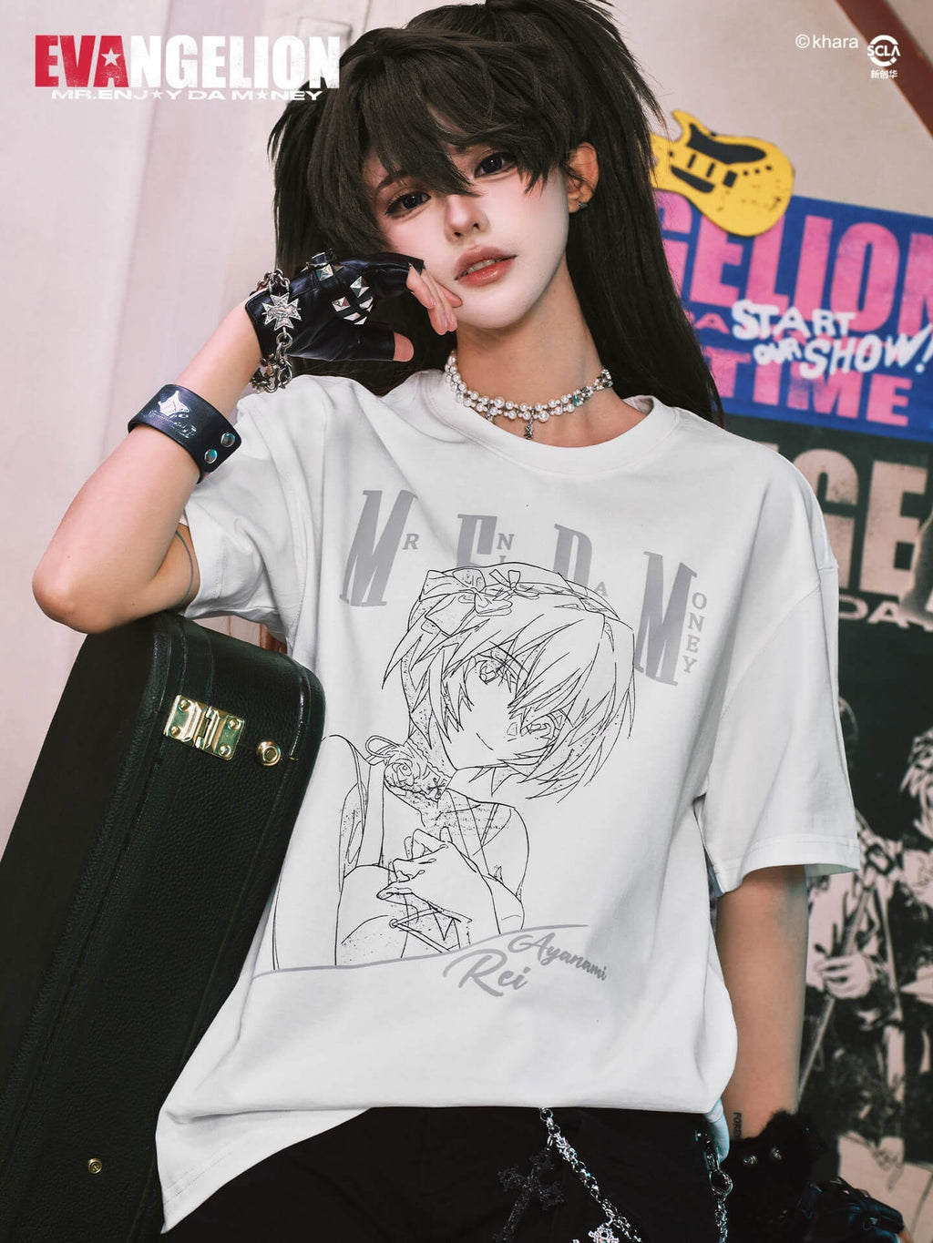 MEDM x EVA NEVER END Character Sketch Graphic Tee