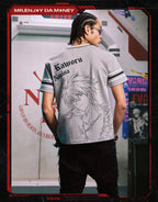 MEDM x EVA NEVER END Character Sketch Print Name Embroidered V Neck Tee