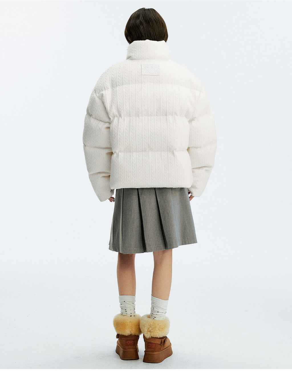 MEDM Cable Knit Down Jacket