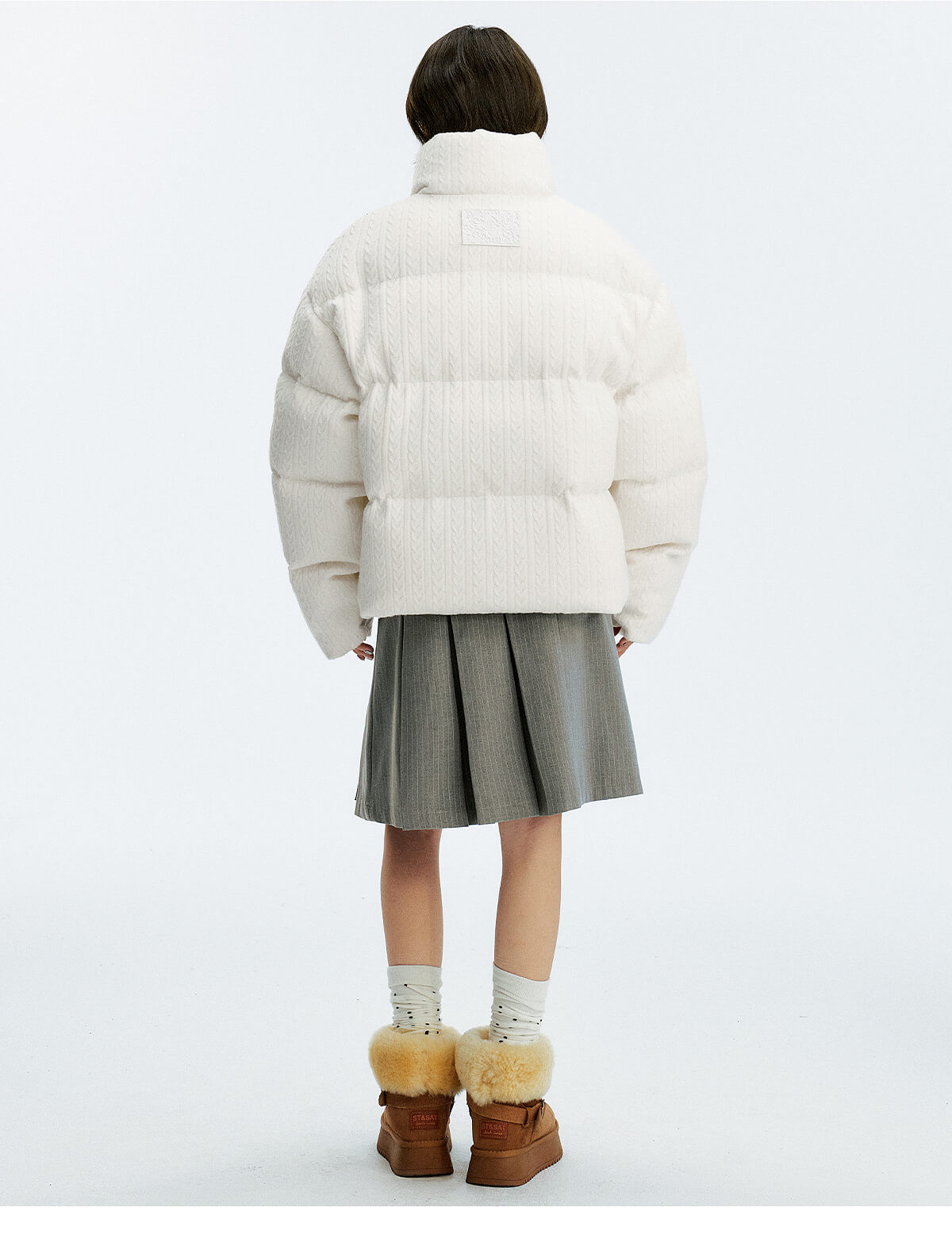 MEDM Cable Knit Down Jacket