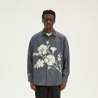 EMPTY REFERENCE Flower Shadow Print Long Sleeve Shirt