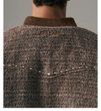 S45 Pearl Studded Fur Varsity Jacket