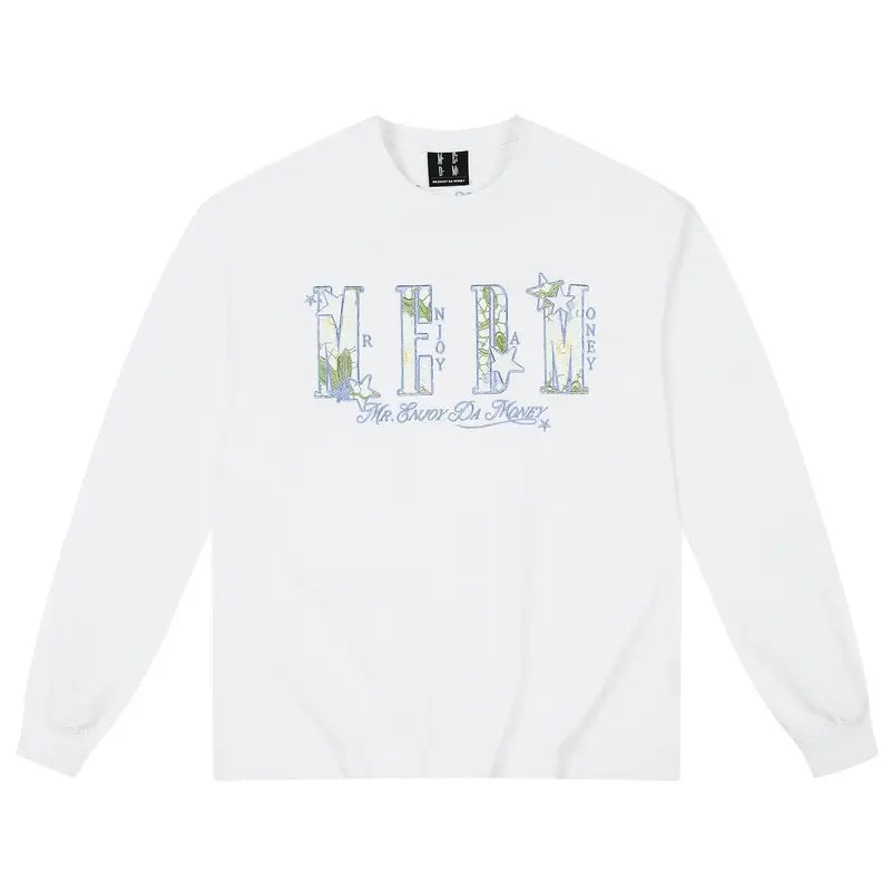 MEDM Flower Star Logo Embroidered Long Sleeve Tee