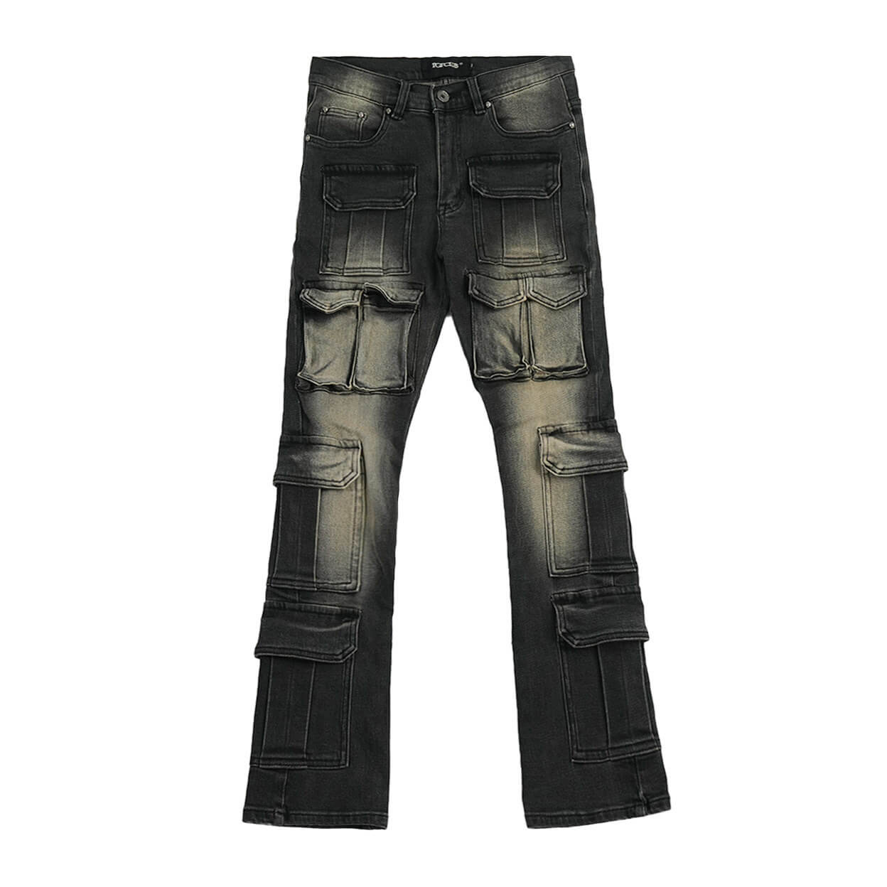 TGFCLUB Multi Pocket Washed Skinny Jeans