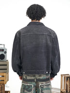 F3F Select Basic Washed Black Denim Jacket