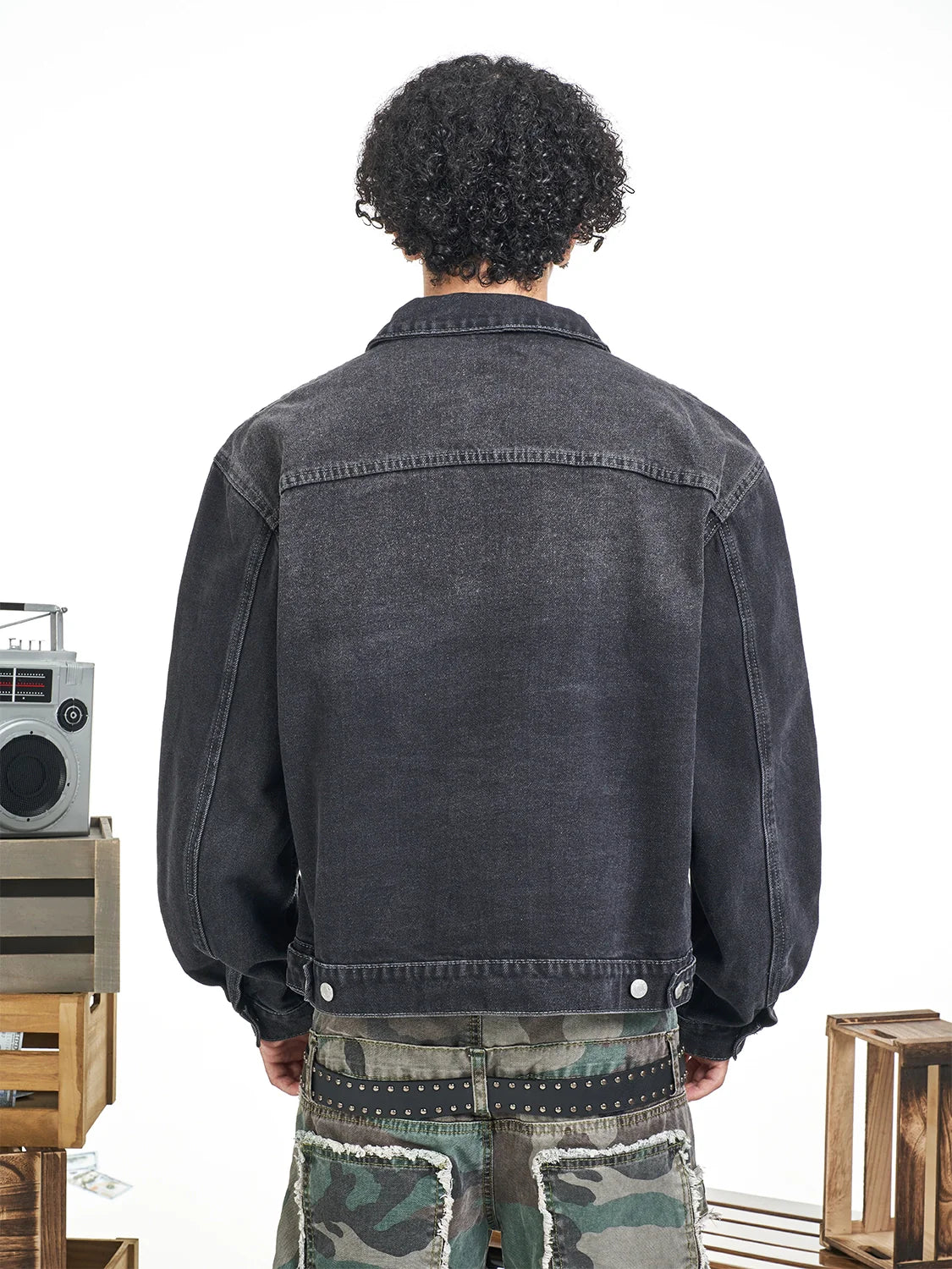 F3F Select Basic Washed Black Denim Jacket