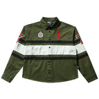 Remedy 3D Embroidered Striped Long Sleeve Shirt