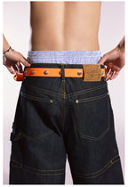 Remedy Neon Metal Studded Leather Belt