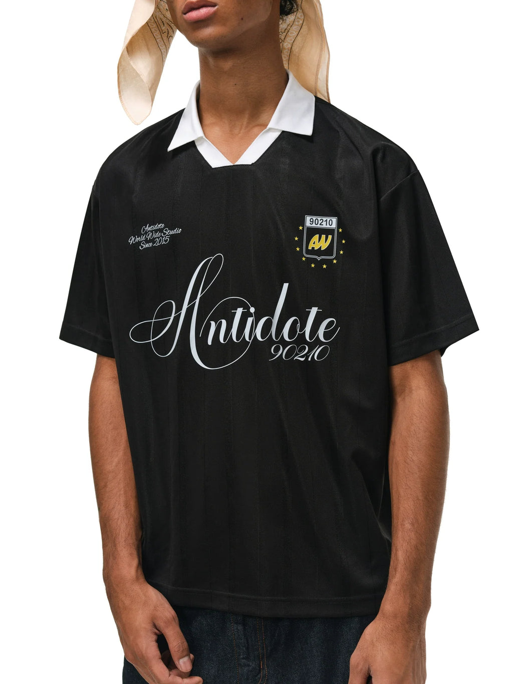 ANTIDOTE Striped Jersey Polo