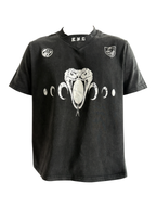 KARMANISTIC Old Washed Snake Head Print Tee