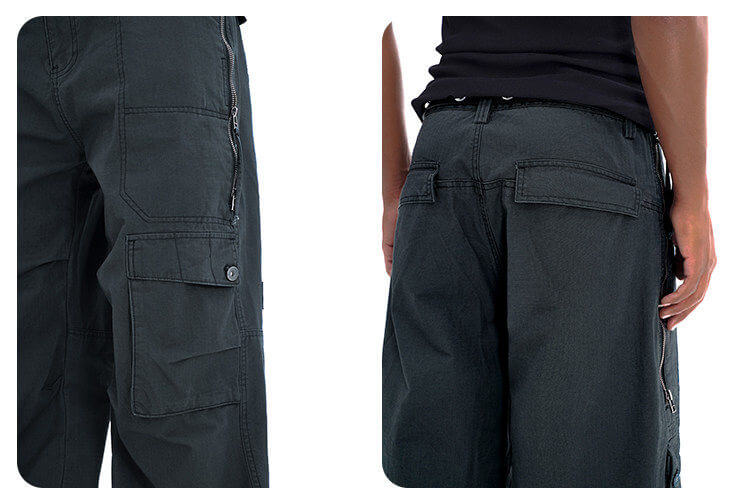 F3F Select Multi Pocket Side Zipper Work Cargo Pants