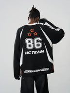 Harsh and Cruel Contrast Splicing Jersey Knit Sweater