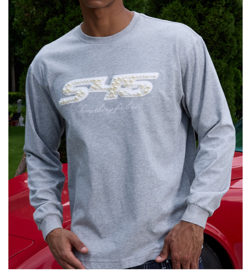 S45 Pearl Logo Patch Long Sleeve Tee