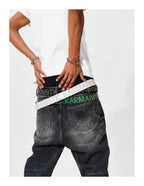 KARMANISTIC Punk Studded Logo Belt