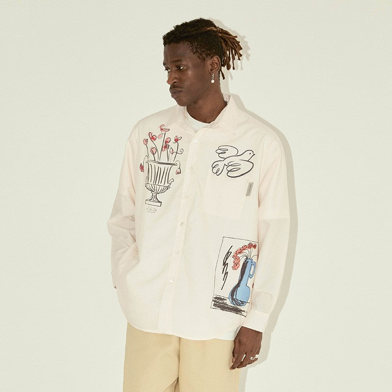 EMPTY REFERENCE Classical Elements Long Sleeve Shirt