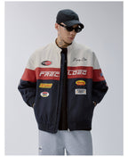 F2CE Patchwork Color Block Racing Jacket