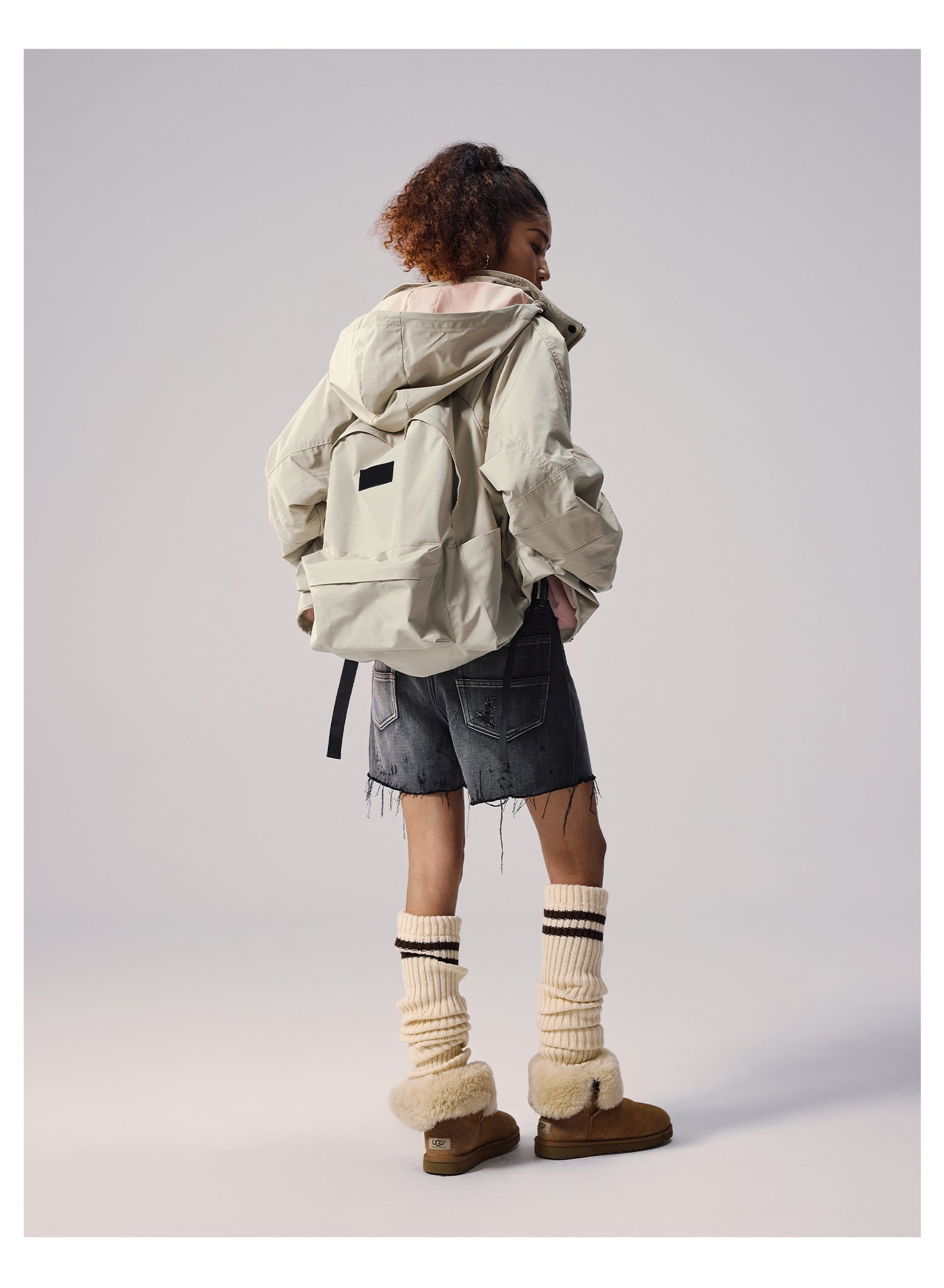 Remedy Backpack Design Hooded Windbreaker Jacket