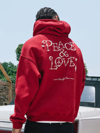 Remedy PEACE LOVE Pearl Embroidered Hoodie