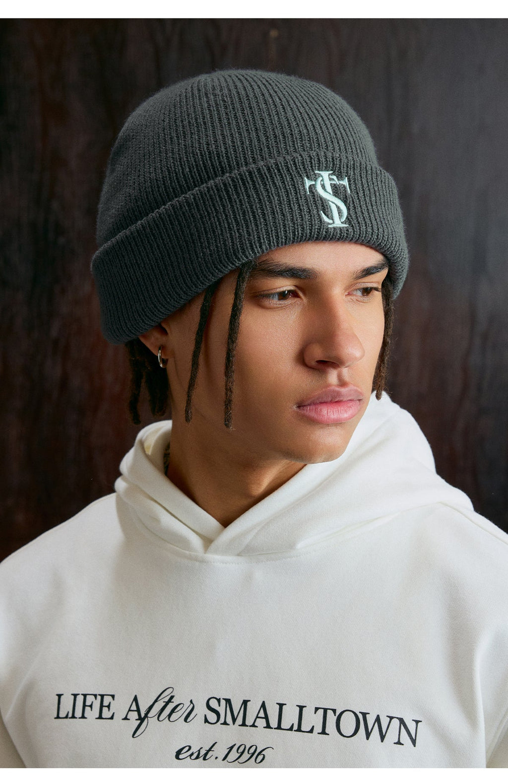 Small Town Kid Basic Logo Embroidery Beanie