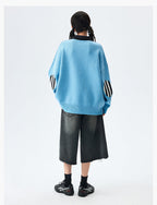 MEDM Patchwork Striped Elbow Knit Sweater