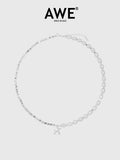 AWE Silver Pearl Balloon Dog Charm Necklace