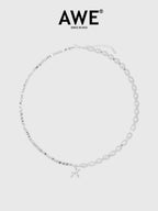 AWE Silver Pearl Balloon Dog Charm Necklace