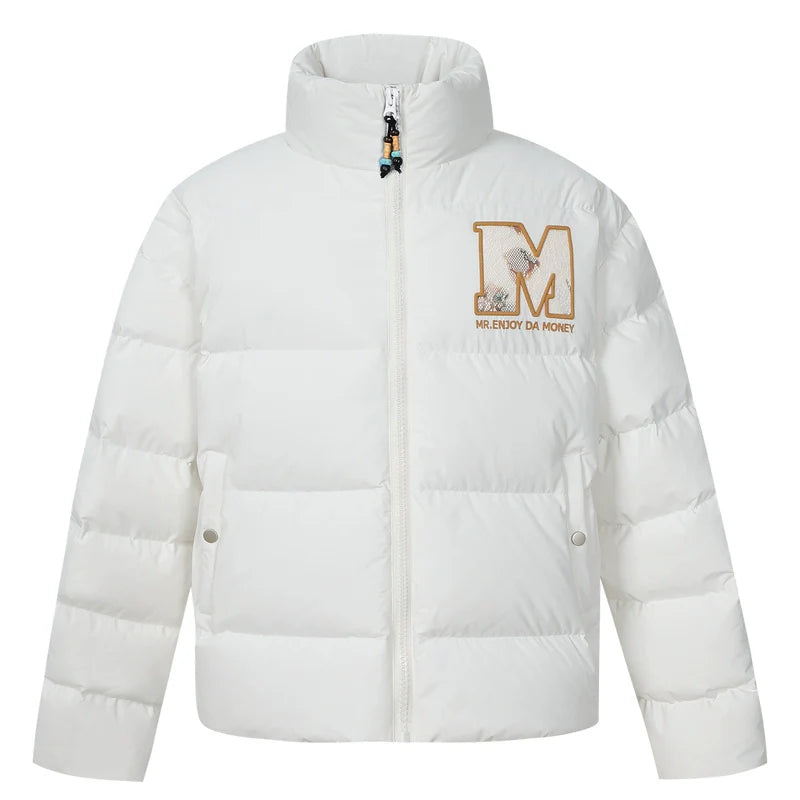 MEDM 3D Embroidered Lace Puffer Jacket