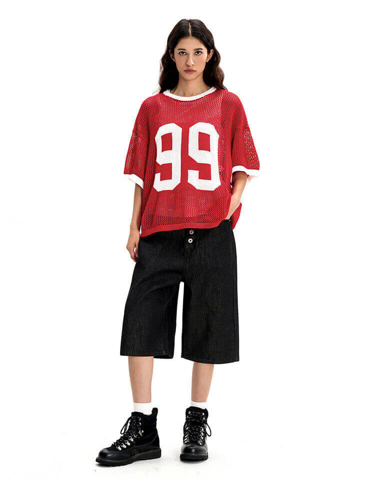 F3F Select 99 Numbering Mesh Knit Short Sleeve Jersey