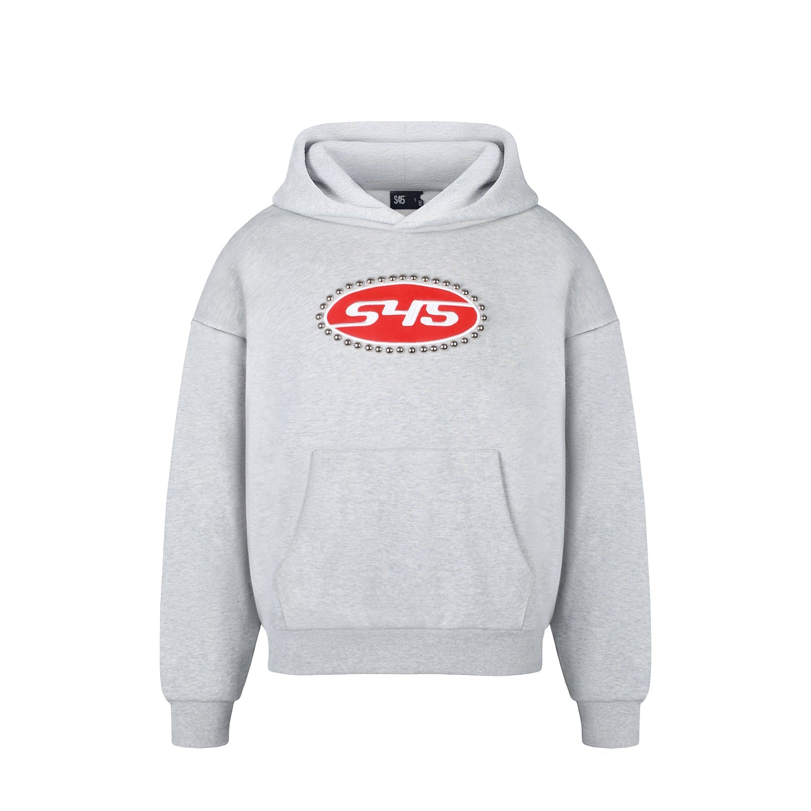 S45 Patch Embroidered Studded Logo Hoodie