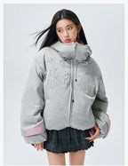 MEDM Embossed Logo Hooded Down Jacket