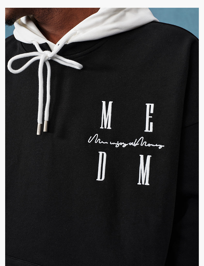 MEDM Layered Look Color Block Hoodie