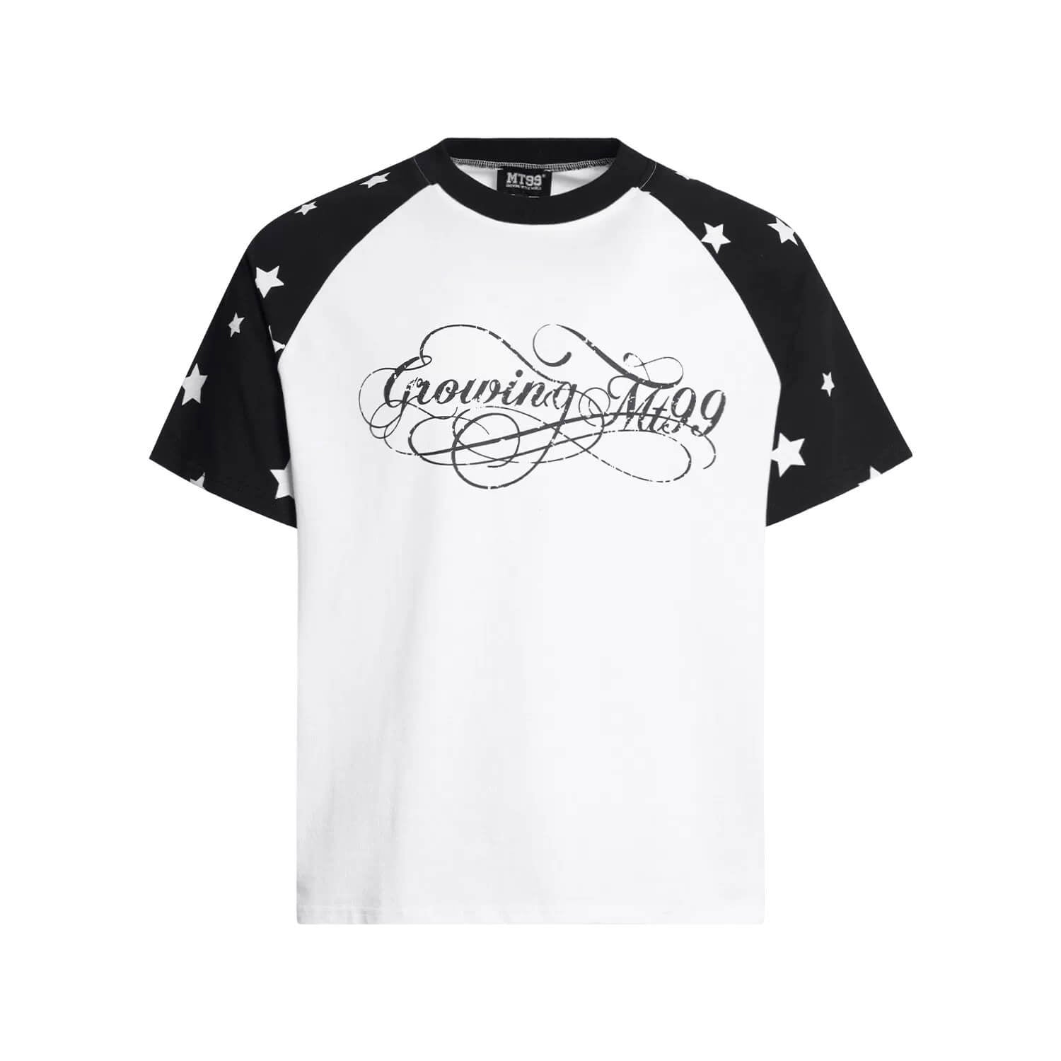 F3F Select Star Print Raglan Color Block Tee